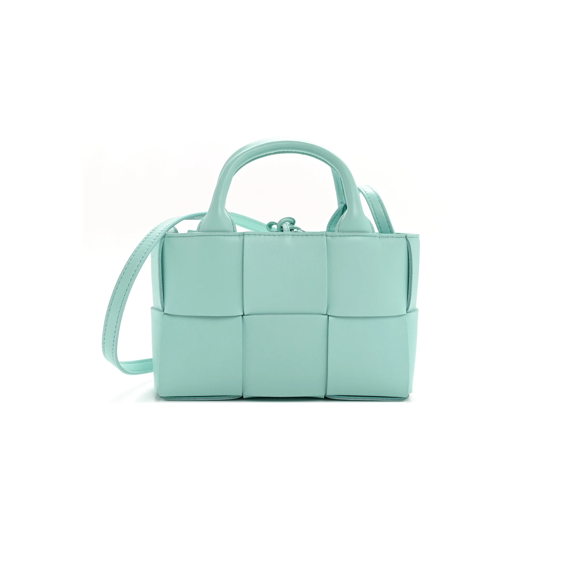 BOTTEGA VENETA NAPPA MAXI INTRECCIATO MINI ARCO TOTE CELADON 709337VCQC23927 (25*16*8cm)